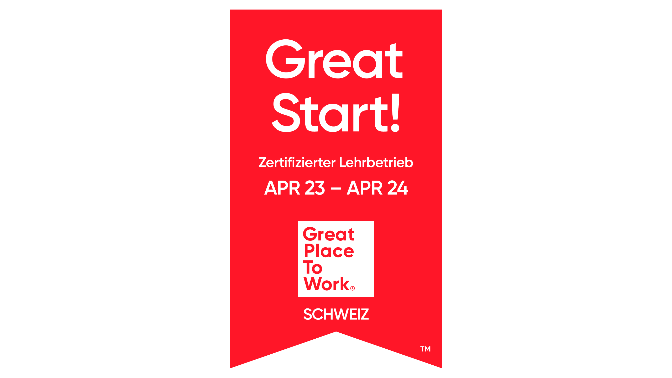Great Place to Work award - April 2023 to April 2024